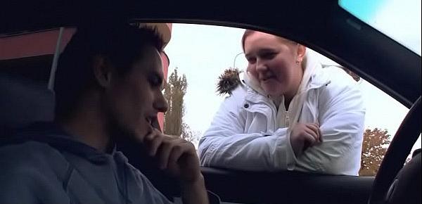  Fat ass plumer picks up car driver for sex